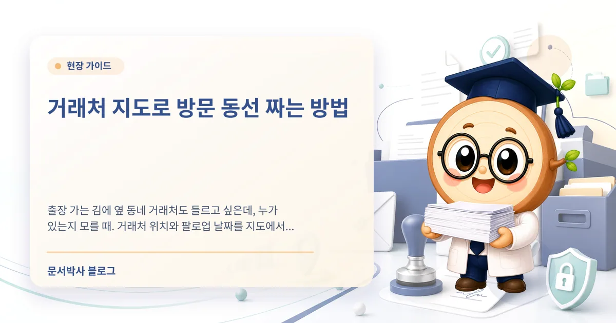 거래처 지도로 방문 동선 짜는 방법 배너